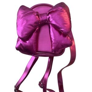 Pink bow mini backpack